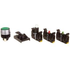 Przycisk sterowniczy 22mm zielony 1Z 1R z samopowrotem z podświetleniem ST22-KLZ-11-230-LED\AC