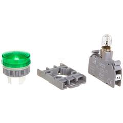 Lampka sygnalizacyjna 22mm zielona 230V AC SP22-LZ-230-BA9S\.