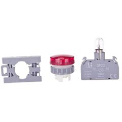 Lampka sygnalizacyjna 22mm czerwona 230V AC SP22-LC-230-BA9S\.