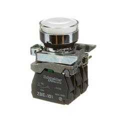 Przycisk sterowniczy 22mm biały 1Z 1R z samopowrotem z podświetleniem XB4BW3165