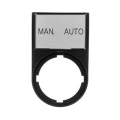 Tabliczka opisowa MAN-AUTO 50x30mm czarna 22mm prostokątna M22S-ST-GB11 216500