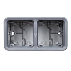 PLEXO55 Puszka natynkowa podwójna pionowa szara 069661