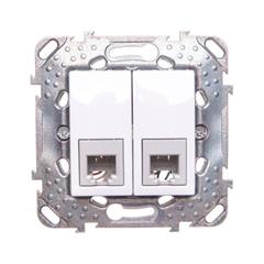 Unica Plus Gniazdo telefoniczne podwójne 2xRJ12 biel polarna MGU50.9191.18Z