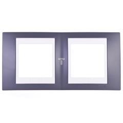 Unica Plus Ramka podwójna czerń mineralna pozioma MGU6.004.877