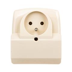 Bingo Gniazdo 3x beżowy z/u 16A IP20 GWP330B02