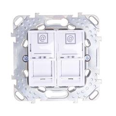 Unica Plus Gniazdo komputerowe podwójne 2xRJ45 5 FTP biel polarna MGU50.2222.18Z