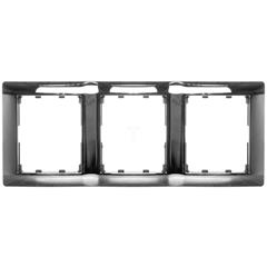 SISTENA LIFE Ramka potrójna pionowa chrome 771937