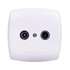 Bingo Gniazdo antenowe biały RD/TV GAP1B1201