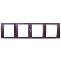 Unica Plus Ramka poczwórna róż indyjski pozioma MGU6.008.872