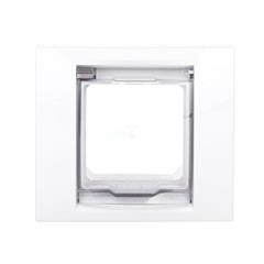 Unica Plus Ramka pojedyncza biały pozioma MGU61.002.18