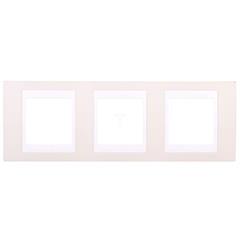 Unica Plus Ramka potrójna róż piaskowy pozioma MGU6.006.867