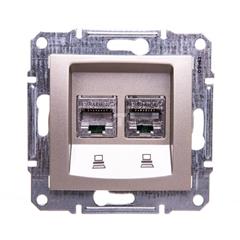 Sedna Gniazdo satyna 2xRJ45 5e FTP SDN4600168