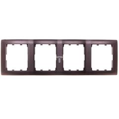 SISTENA LIFE Ramka poczwórna pionowa choco 771208