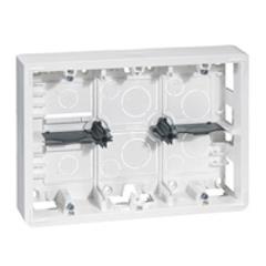 MOSAIC Puszka natynkowa podwójna pozioma /6-8modułów/ biały 080276