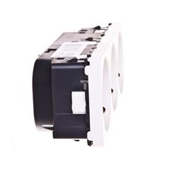 MOSAIC Gniazdo potrójne z/u 16A białe 077143