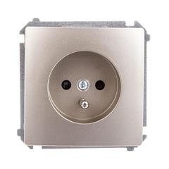 Simon Basic Gniazdo pojedyncze z/u 16A IP20 z przesłoną torów satyna metalizowana BMGZ1z.01/29 WMUW-00111x-H021
