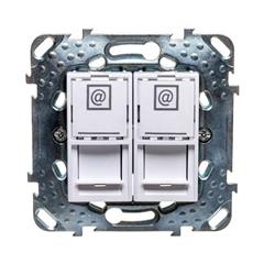 Unica Plus Gniazdo komputerowe podwójne 2xRJ45 5 UTPbiel polarna MGU50.2020.18Z