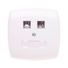 Bingo Gniazdo telefoniczne biały 2xRJ11 GTP24B01