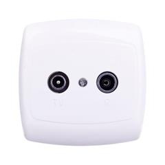 Bingo Gniazdo antenowe biały RD/TV GAP1B901