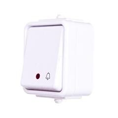 Cedar Łącznik dzwonek mechanizm z pełną obudową biały IP44 WNt-101CS WNT101CS01