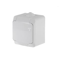 Cedar Plus Gniazdo pojedyncze biały z/u 16A IP44 WDE000540