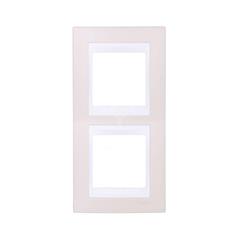 Unica Plus Ramka podwójna róż piaskowy pionowa MGU6.004V.867