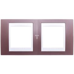 Unica Plus Ramka podwójna róż wrzosowy pozioma MGU6.004.876