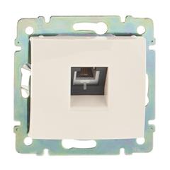 VALENA Gniazdo telefoniczne pojedyncze RJ45  kremowe 774338