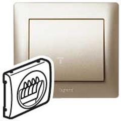 SISTENA LIFE Plakietka gniazda głośnikowego podwójnego titan 771425