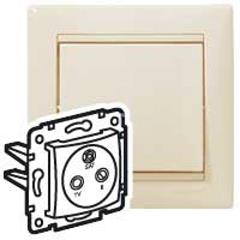 VALENA Gniazdo antenowe RTV/SAT kremowe 774335