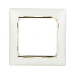 VALENA Ramka pojedyncza pozioma krem/złoto 774151