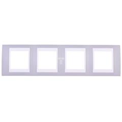 Unica Plus Ramka poczwórna szary pozioma MGU6.008.865
