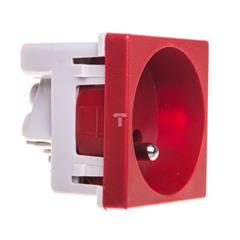 Simon Connect Gniazdo K45 pojedyncze z/u 16A IP20 czerwone K02/6TSC-K02-6