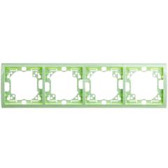 Simon Classic Ramka poczwórna pozioma pistacjowa MR4/15 WMYZ-0140xx-S012