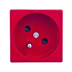 Simon Connect Gniazdo K45 pojedyncze z/u 16A IP20 czerwone K22/6 TSC-K22-6