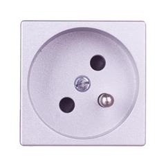 Simon Connect Gniazdo K45 pojedyncze z/u 16A IP20 anodyzowane aluminium K02/8 TSC-K02-8