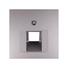 Berker/B.Kwadrat Element centralny gniazda przyłączeniowego 1xUAE aluminium 5314078984