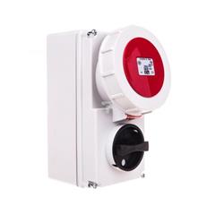 Zestaw instalacyjny z gniazdem 16A 5P (0-1) czerwony 61152-6