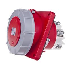 Gniazdo tablicowe 4P 125A 400V czerwone IP67 444-6