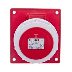 Gniazdo tablicowe 4P 16A 400V czerwone IP67 4142-6