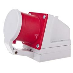 Wtyczka odbiornikowa 4P 32A 400V czerwona IP44 524-6d