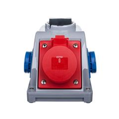 Zestaw instalacyjny z gniazdem 16A 5P (0-1) czerwony COMBO-POL 96061542W