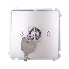 Simon Basic Łącznik żaluzjowy z kluczem trzypozycyjnym satynowy BMWZK.01/29 WMUL-0K04xx-H011