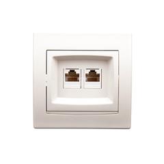 Anya Gniazdo komputerowe kremowe 2xRJ45 kat 5e AYA4400123