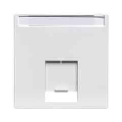 Merten System M Płytka centralna pojedyncza gniazda komputerowego RJ45 biel polarna MTN469819