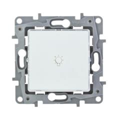 NILOE Przycisk jednobiegunowy mechanizm z pełną plakietką biały IP21 przycisk 1x 664515