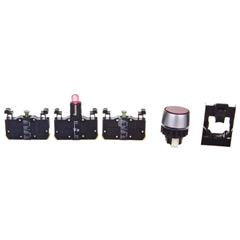 Przycisk sterowniczy 22mm czerwony 2Z z samopowrotem z podświetleniem ST22-KLC-20-230-LED\AC