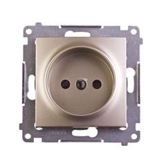 Simon 54 Gniazdo pojedyncze b/u 16A IP20 złoty mat DG1Z.01/44 WMDW-00101x-044