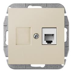 Sentia gniazdo telefoniczne pojedyncze RJ11 kremowe 1450-11