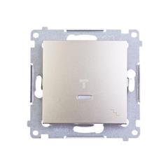 Simon 54 Łącznik schodowy z podświetleniem złoty mat DW6L.01/44 WMDL-061xxx-044